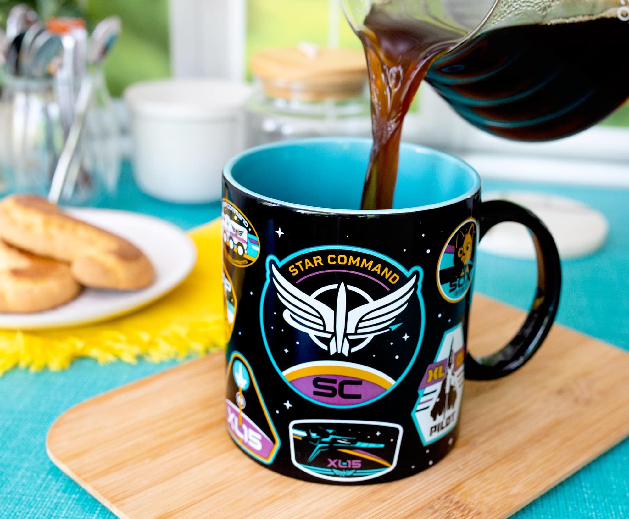 Amazon.com: Disney Pixar Lightyear Badges Ceramic Mug | Large 20